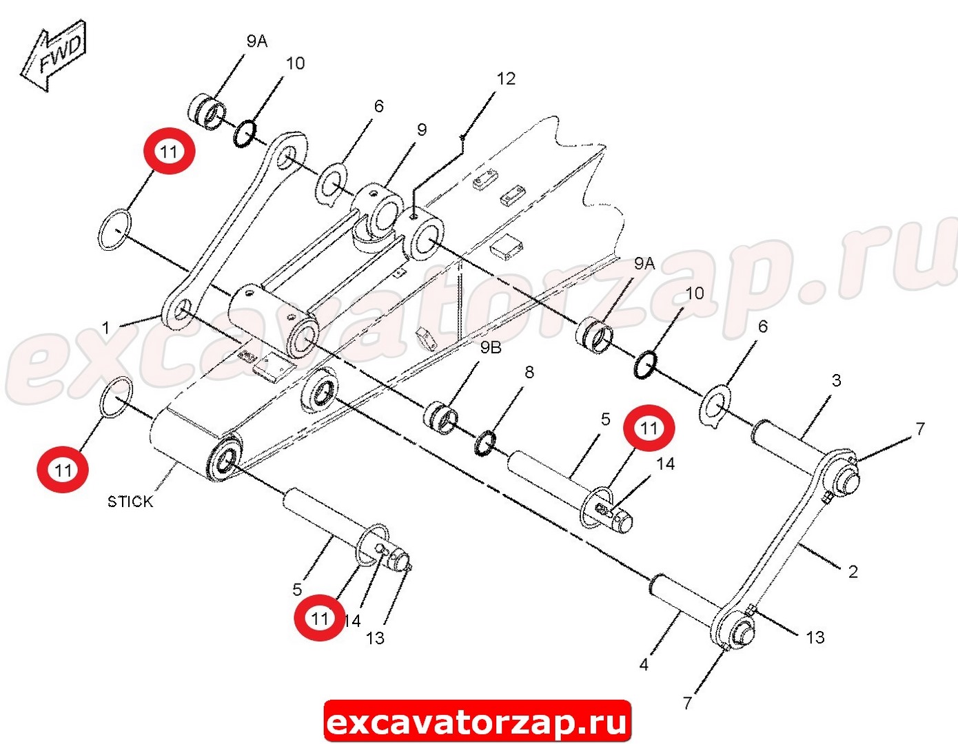 Кольцо уплотнительное 367-8466, 3678466 экскаватора CAT M316, M318