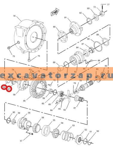 Запчасти для CAT 428/432/434/444