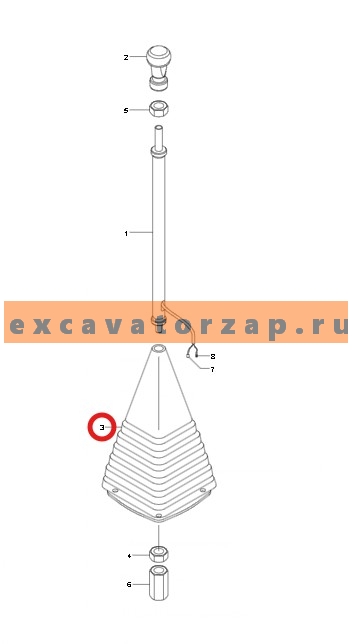 Чехол 71U6-39450 (переключения КПП) экскаватора погрузчика HYUNDAI H940S