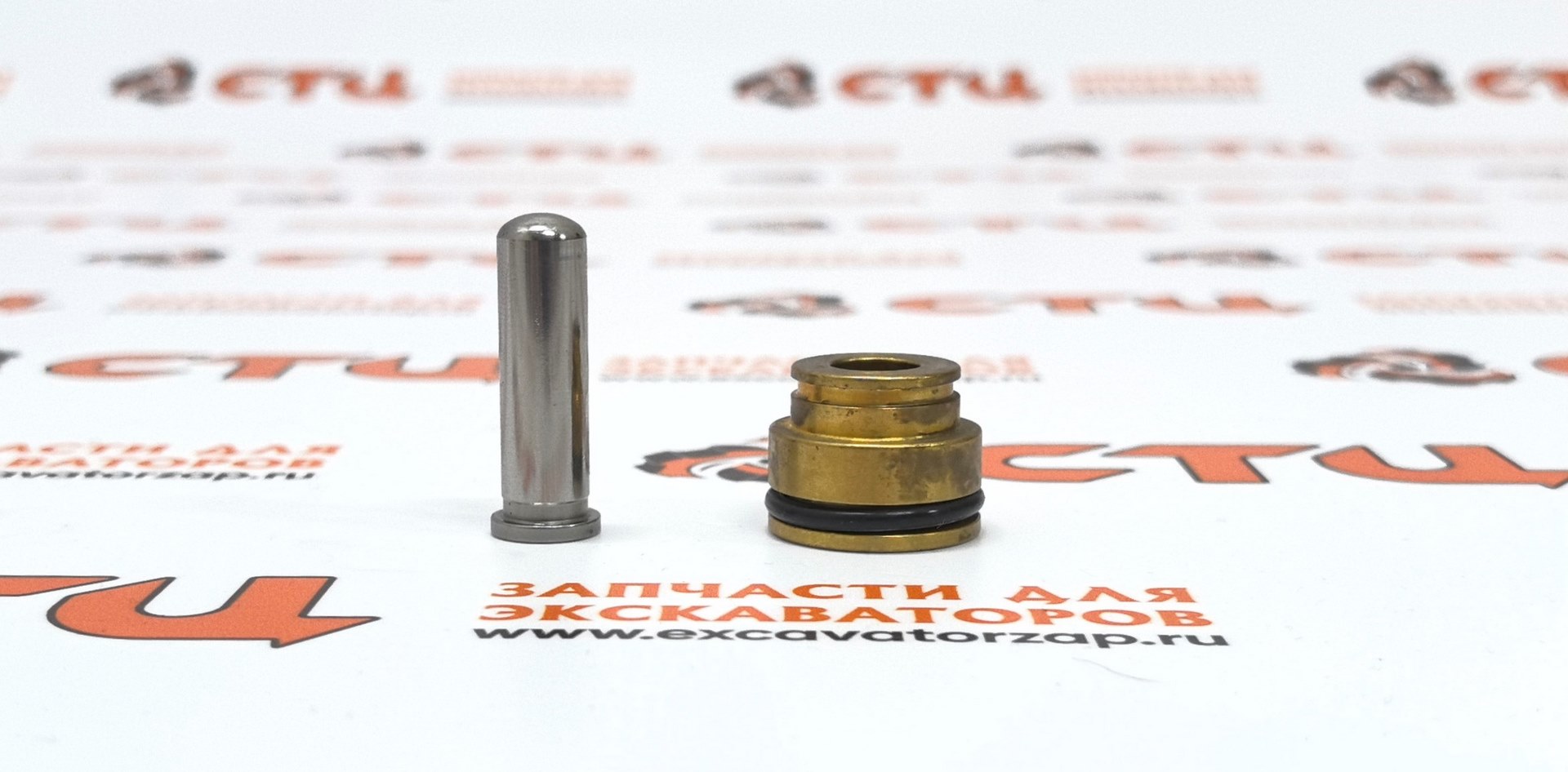 Плунжер в сборе XKAY-00052 + XKAY-01714 + XKAY-02178 + XKAY-02304 (шток, толкатель, втулка с уплотнениями) джойстика экскаватора HYUNDAI HW140, HW210, HX140L, HX160L, HX180L, HX220L, HX220NL, HX235L, HX260L, HX300L, HX330L, HX380L, HX430L, HX480L, HX520L,